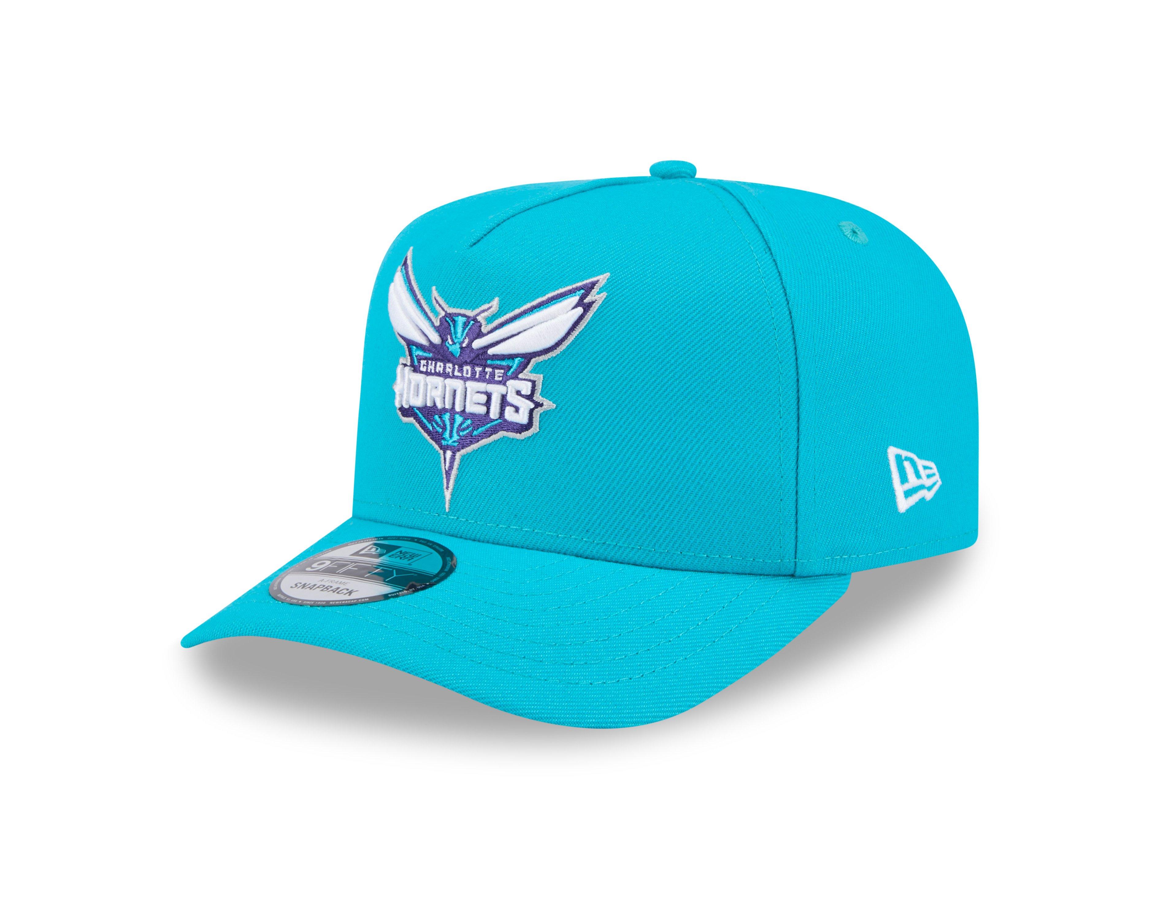 New Era Charlotte Hornets 9FIFTY A Frame Spring 2025 Snapback Hat-Teal